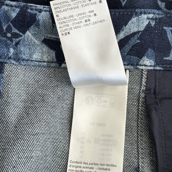 Louis Vuitton Blue Floral Monogram Jeans - Picture 5 of 8